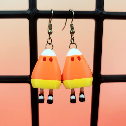 Whimsical Candy Corn Earrings, Fun Halloween Earrings