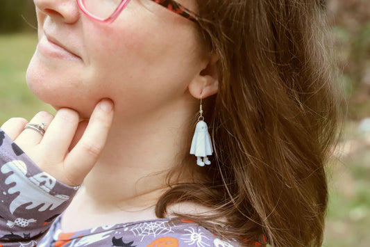 Fun and Spooky Ghost Earrings